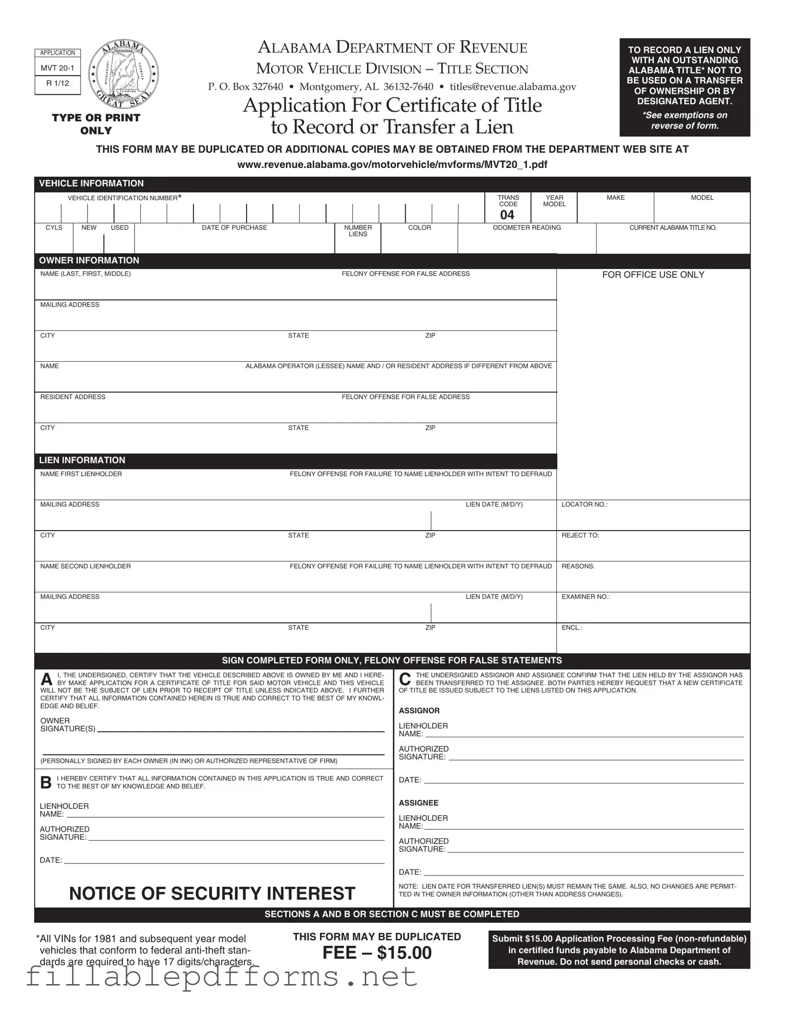 Alabama Mvt 20 1 PDF Template