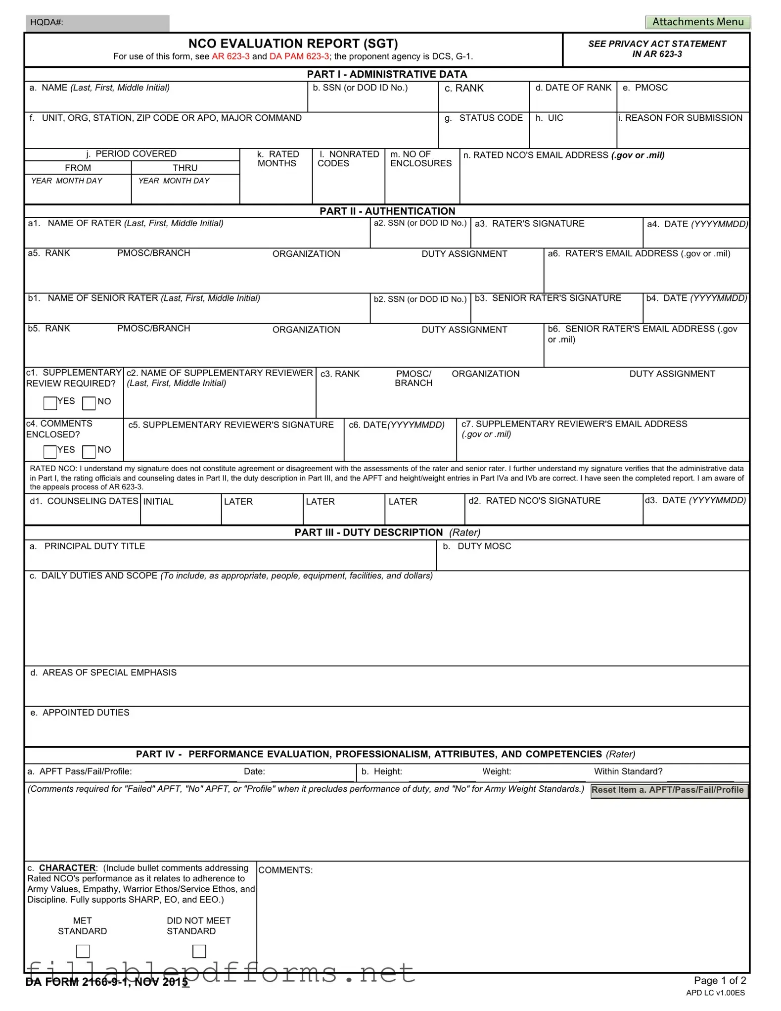 Da 2166 9 1 PDF Template