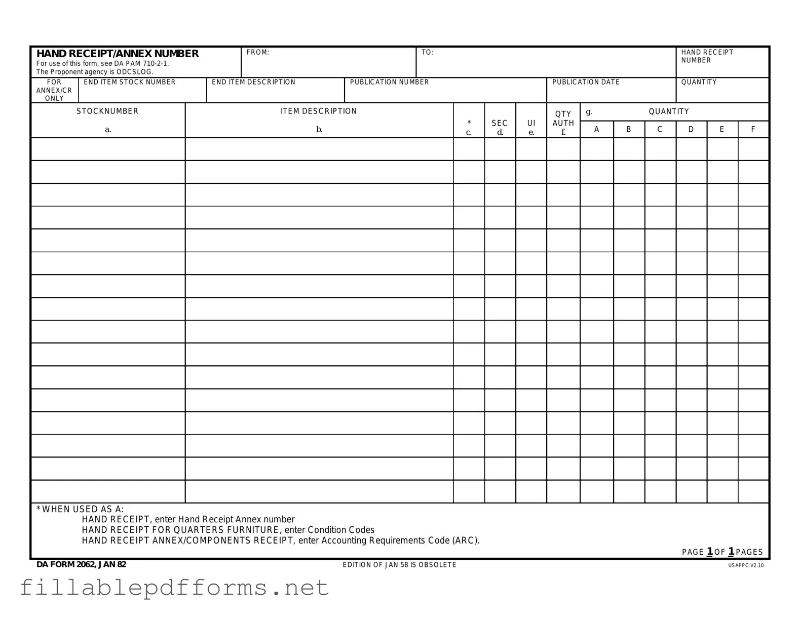 Da PDF Template