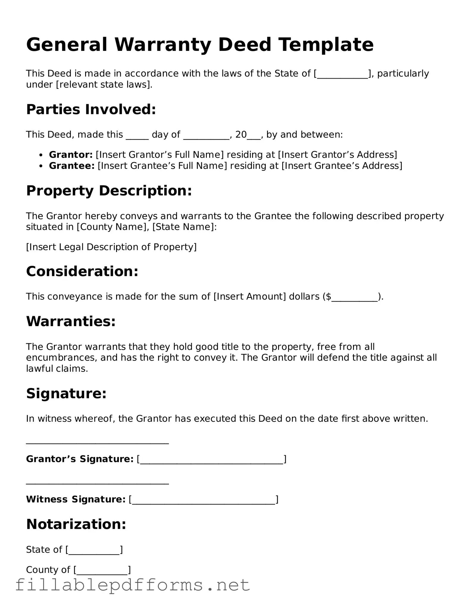 Blank Deed Template