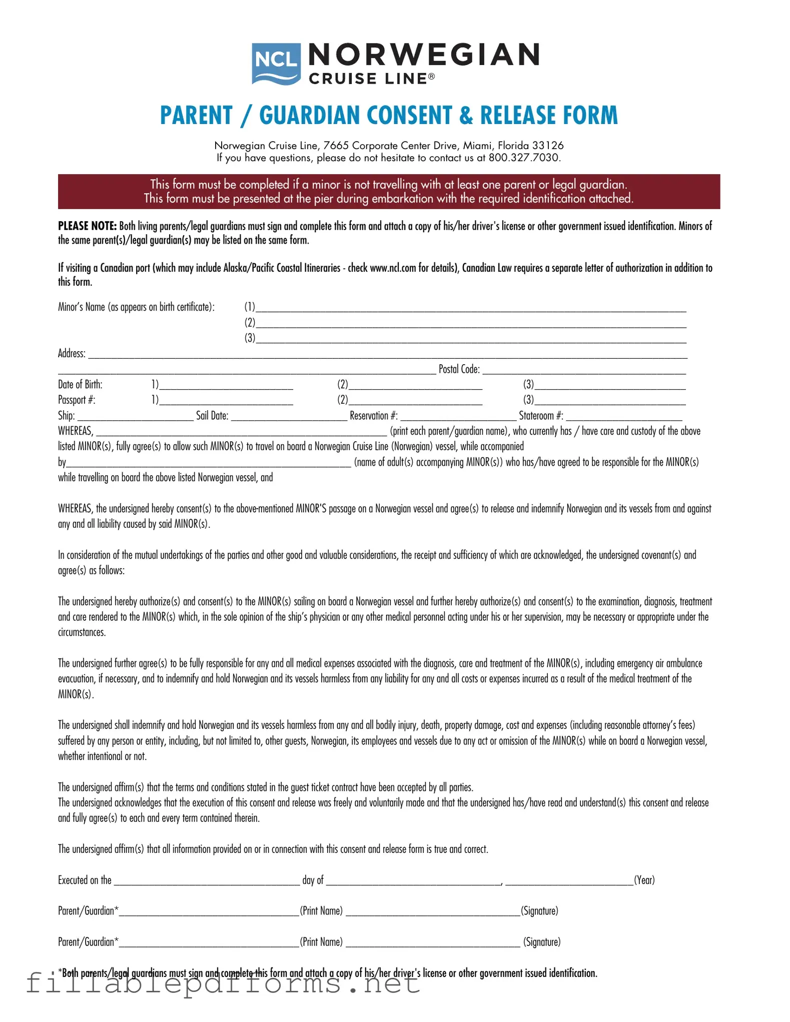 NCL Parental Consent PDF Template