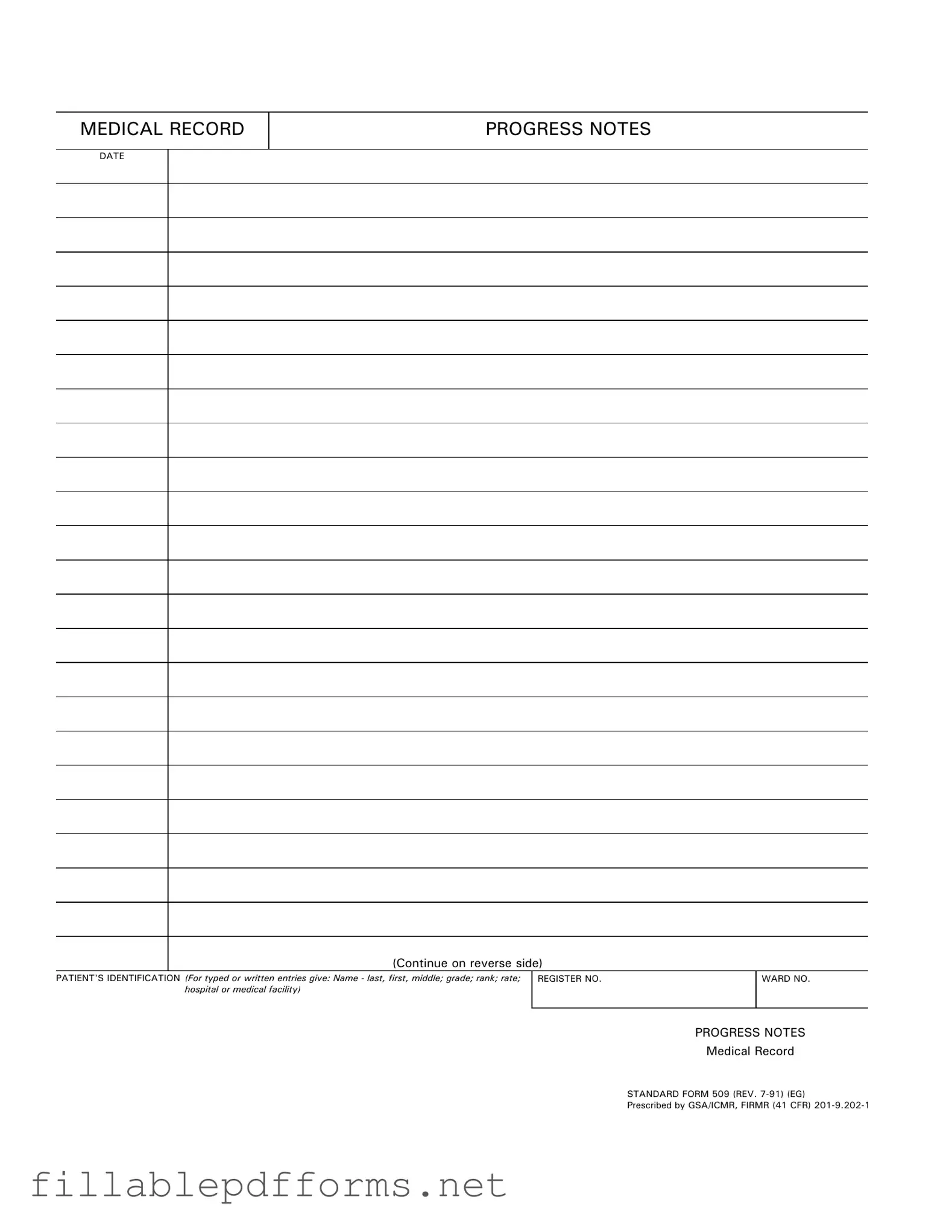 Progress Notes PDF Template
