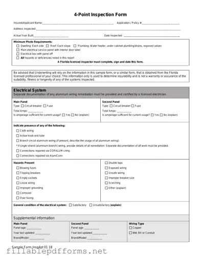 4 Point Inspection PDF Template