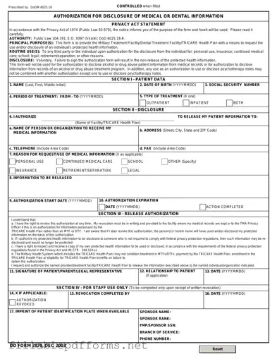 DD 2870 PDF Template
