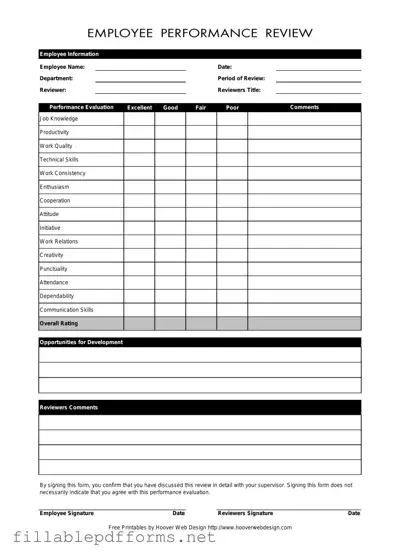 Employee PDF Template