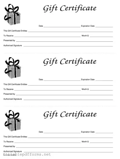Gift Certificate PDF Template