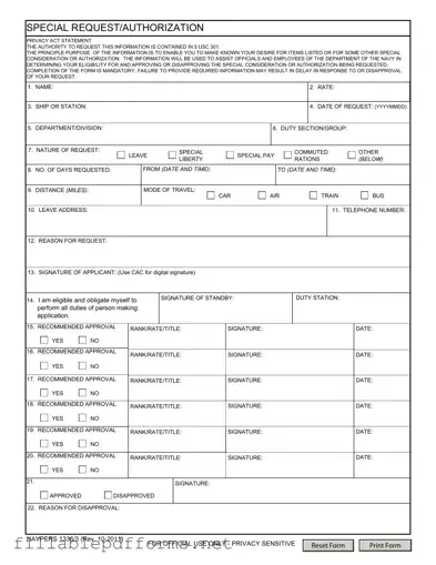 Navpers 1336 3 PDF Template