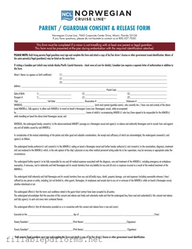 NCL Parental Consent PDF Template