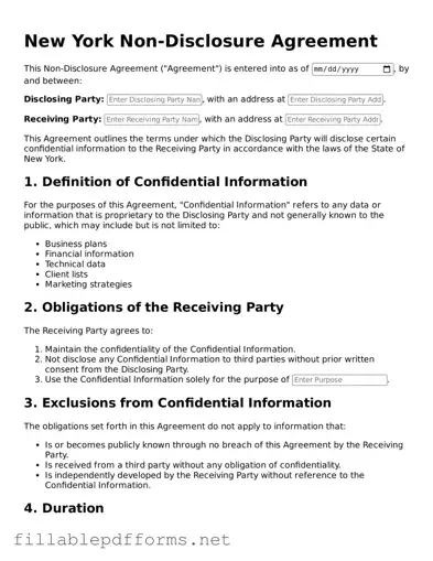 Attorney-Verified Non-disclosure Agreement Form for New York State