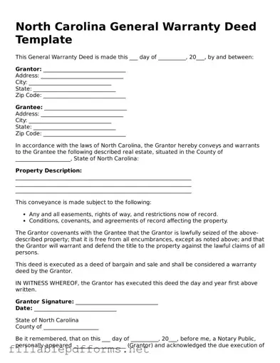 Attorney-Verified Deed Form for North Carolina State