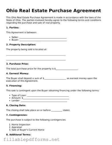 Attorney-Verified Real Estate Purchase Agreement Form for Ohio State