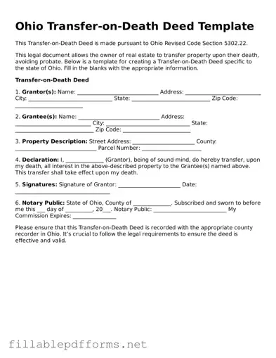 Attorney-Verified Transfer-on-Death Deed Form for Ohio State