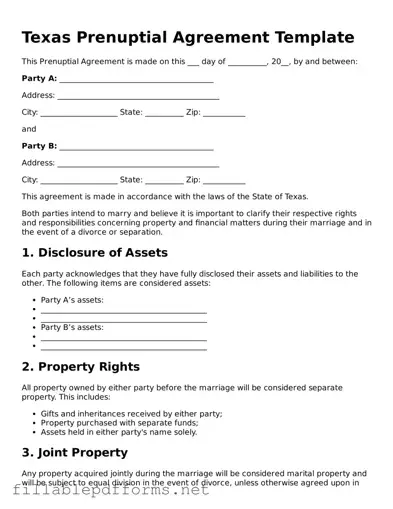 Attorney-Verified Prenuptial Agreement Form for Texas State