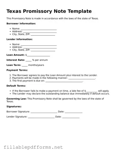 Attorney-Verified Promissory Note Form for Texas State