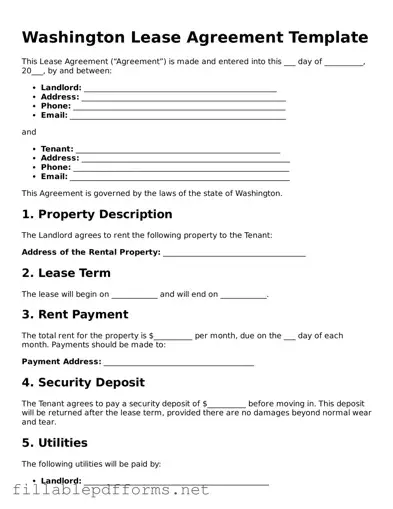 Attorney-Verified Lease Agreement Form for Washington State