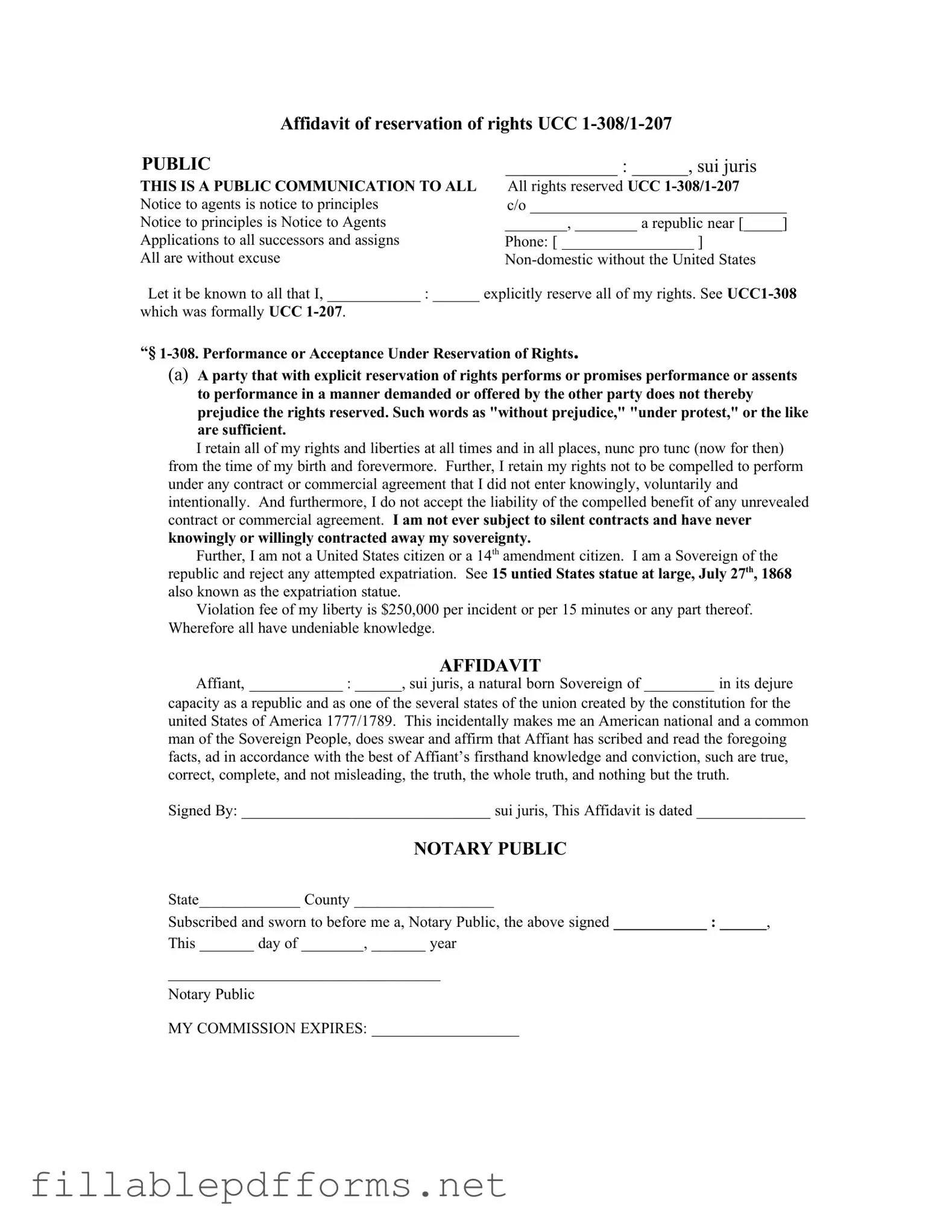 Ucc 1 308 PDF Template